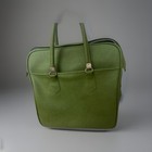 Vintage Sears Overnight courier   Samsonite Zips Avocado Green Keys Excellent