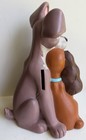 Vintage Disneyland Lady And The Tramp Coin Bank 8  Plastic   Stopper Rare Disney