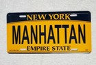  manhattan  New York License Plate Official Size Embossed Souvenir Travel Gift 