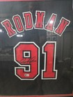 Dennis Rodman Autographed Signed Framed Chicago Bulls Jersey Beckett Witness Coa