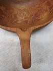 Vintage Hand Carved 10 Inch Wood Scoop W handle And Thumb Hold