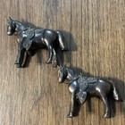 Vintage Small Brass Or Bronze Horse Made In Japan 2 25  Tall 3  Long Lot Of 2