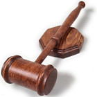 Gavel And Sound Round Block Set Handcrafted Walnut Wood Perfect For Judge La   