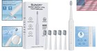 Sonic Electric Toothbrush Set     5 Modes   50-day Battery Life  Waterproof White