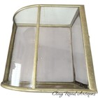 Antique Curved Glass Nickel Table Showcase Small Original Country Store Hardware