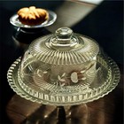 Princess House Heritage Arcoroc France Etched Glass Cake Plate Dome 077 Vintage