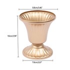 10 Pcs Trumpet Gold Metal Vases Wedding Party Centerpieces Retro Decor Vase
