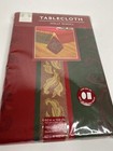 Winter Wonderland Holly Scroll 60x102 Oblong Fabric Holiday Tablecloth  new