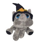 Vintage Russ Berrie Magic Cat Bean Plush Stuffed Animal Halloween Witch 