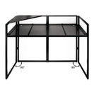 Proreck Dj Event Booth Panel Table Portable Facade Metal Frame White  black