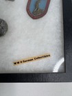 Wwii Era German   Us Military Pins Badges Souvenir Lot Framed Display Vintage
