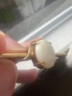 Vintage 9ct Gold Natural White Opal Brooch     Large Oval Cabochon  5 32g
