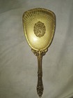 Vintage 1940 s 24k Gold Plated Floral Ornate Victorian Brush And Comb Set