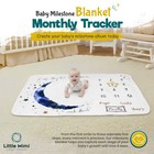 Baby Milestone Blanket Soft Fleece Newborn Photography Prop 39x47 Inch