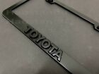 1xblacktoyota 3d Emblem Black Stainless License Plate Frame Rust Free  s caps  l