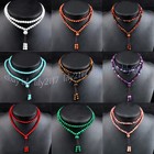 Round Natural Gemstone 108 Prayer Beads Tibet Buddhist Mala Necklace Meditation