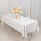 60x102  White 100  Cotton Tablecloth High Quality Catering Home Dinner Linens