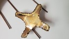      Original Vintage Metal Wall Sculpture Art Jere Style Large Starburst 4  X 3 