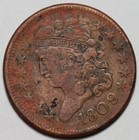 1809 6 Classic Head Half Cent - 9 Over Inverted 9 - Us 1 2c Copper Coin