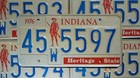 Indiana License Plate - 1976 Indiana Bicentennial License Plates Tags Soldier