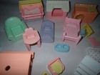 Lot Vintage Playskool Dollhouse Furniture Bed Mailbox Laundry Play Food Stroller