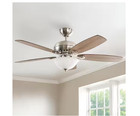 Hampton Bay Southwind Ii 52  Brushed Nickel Led Ceiling Fan Light Kit Remote