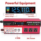 5000w Car Power Inverter Dc 12v To Ac 110v Pure Sine Wave Solar Converter 4 Usb