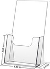 Acrylic Brochure Holder 6 Packs Thicker Countertop Literature Holder Plastic Fly