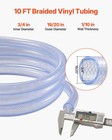 Clear Pvc Tubing 3 4  Id X 19 20  Od - 10ft Braided Vinyl Plastic Hose