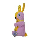 New Vintage 60s 14    Stuffed Plush Bunny Rabbit Toy Easter Pink Yellow Animal 