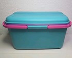 Vtg 90s Eagle Craftstor Sewing Craft Storage Organizer Tote Bin Teal