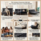 10  Futon Mattress Full Size futons Sofa Couch Bed With Straps  Thick Corduroy F