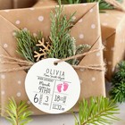 Personalized Birth Announcement Ornament  Custom Newborn Baby Birth    