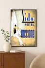     Vintage Italian Lido Hotel Riccione Poster      - 1920s Art Deco Design -