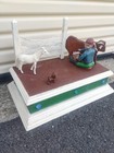 Vintage Toy Folk Art Windup Mechanical Man Milking Cow Automaton