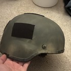 Airsoft Green Militaria Military Helmet Lot Of 2 W  Liner   Chin Strap