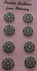 Vintage  Pewter Buttons 8 Gorgeous  Norwegian Saga Design  Shiny  13 16   