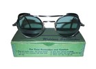 Antique Green Willson Goggles Sunglasses Vtg Steampunk Old Safety Glasses Specs