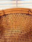 Vintage Round Willow Chinese Rice Hand Woven Basket Double Handle 18    Diam 10    H