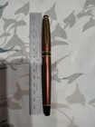 Waterman Expert Bronze Metal Fountain Pen Gold Plated Medium Nib France 