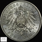 1909 Saxony Germany Leipzig University Silver 5 Mark