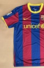 Authentic Nike Fc Barcelona 2010-2011 Home Soccer Jersey- Unicef Sponsor  Size M
