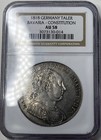 1818 Germany Bavaria Silver Thaler -  constitution - Ngc Au58 - Superb Original 
