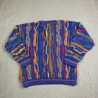 Purely Australian Clothing Sweater Mens S 3d Knit Cosby Bright Biggie Colorful
