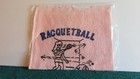 Racquetball Towel Off The Wall Fun Novelty Usa Sealed New Pink Nos Vintage