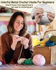 Crochet Hooks 19pcs Multicolor Aluminum Crochet Set  Smooth Crochet Hook Kit    