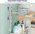 Over The Door Shower Caddy - 4 Tier Rustproof Hanging Shower Organizer With