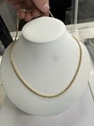 Yellow Gold Rope Chain 3mm 20   - 14kt  solid 
