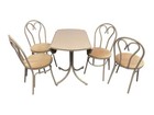 Vintage Mauve Purple Metal Bentwood Bistro   Dining Set- A Set Of 5