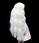 Unbranded White Wavy Doll Wig Size 7-8  For Bjd Msd Sd13
